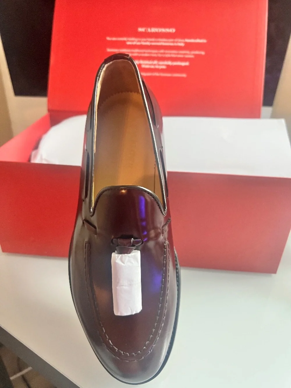 William Burgundy Bright Loafers ,